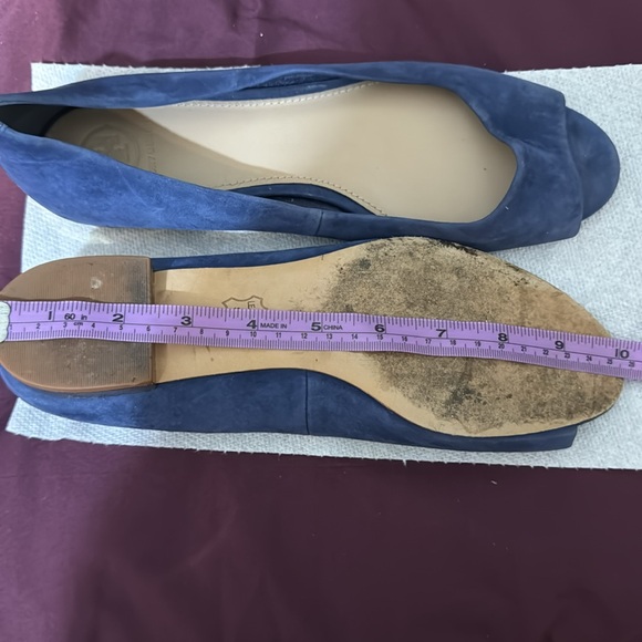 Tory Burch shoes blue suede worn 2x but in superb condition - Picture 7 of 8